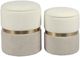 TOV Furniture Gigi 2-Piece Cream/Tan Chenille Storage Ottoman Set-2