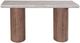 International Furniture Direct Sahara Cream Top Sofa Table with Caramel Brown Base-0