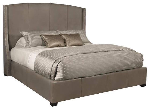 Bernhardt Cooper 64" High Leather Wing Bed-0