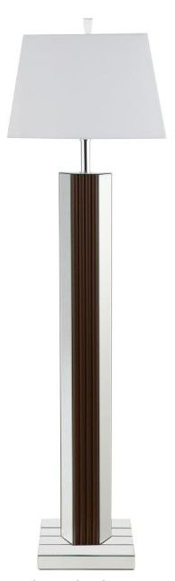Coaster® Elena Brown/White 67" Square Tapered Mirrored Floor Lamp -2