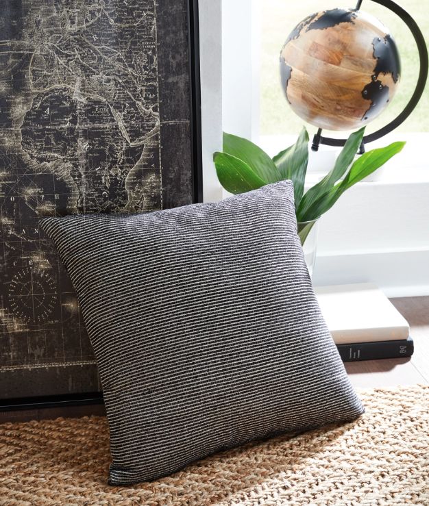 Signature Design by Ashley® Edelmont Black/Linen Throw Pillow-3