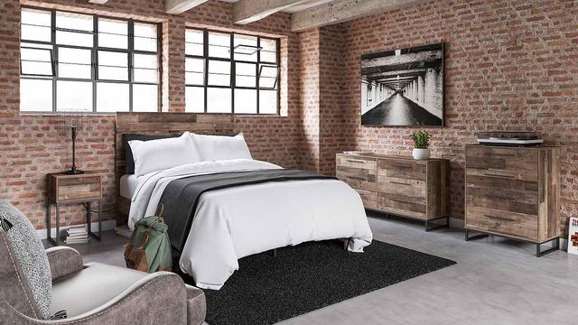 Signature Design by Ashley® Neilsville 2-Piece Multi Gray Queen Platform Bed Set-3