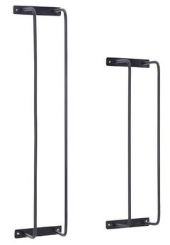 Powell® Triston Terry 2-Piece Black Towel Rack Set