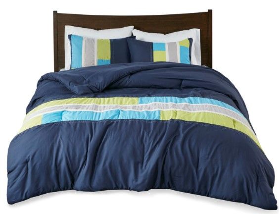 Olliix by Mi Zone Pipeline Navy Full/Queen Comforter Set-0