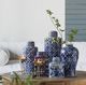 A & B Home Valora Blue/White Cylinder Jar-2