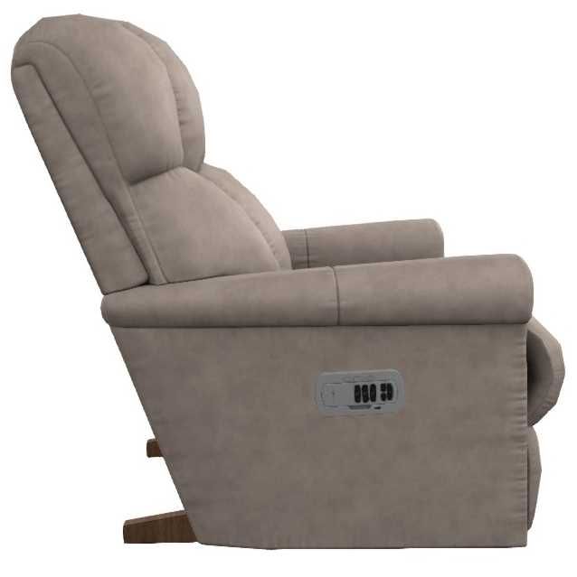 La-Z-Boy® Pinnacle Stone Leather Power Rocking Recliner with Headrest and Lumbar-2