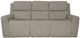 Flexsteel® Taylor Fog Gray Power Reclining Sofa with Power Headrest-1