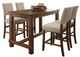 Furniture of America® Sania 5-Piece Ivory/Rustic Oak Bar Table Set-0