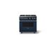 Viking® 5 Series 36" Slate Blue Pro Style Gas (NG) Range with Brushed Brass Trim-0