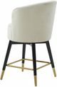 TOV Furniture by Inspire Me! Home Decor Cream Velvet Liana Swivel Stool-2