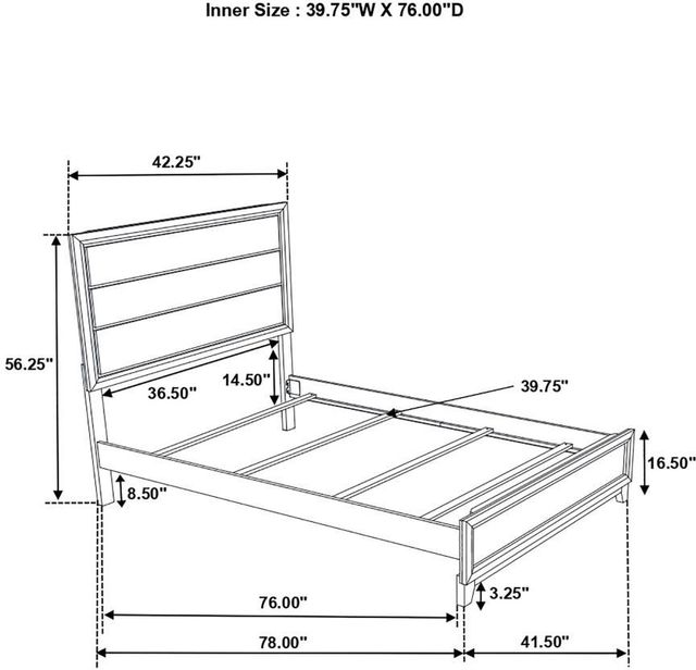 Coaster® Valen Light Taupe Youth Twin Panel Bed-2