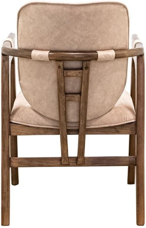 International Furniture Direct Silver Brown/Ivory Dining Arm Chair-3