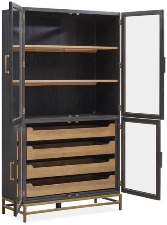 Magnussen Home® Lindon Belgian Wheat Two Tone Dining Cabinet-3