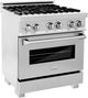 ZLINE 30" Satin Stainless Steel Pro Style Dual Fuel Range-4