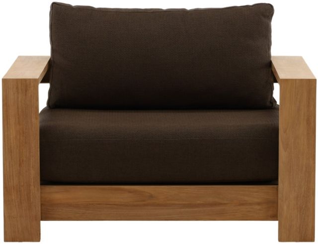 Dovetail Furniture Naya Natural/Woolacombe Chocolate Acrylic/Wooden  Outdoor Sofa Chair-1