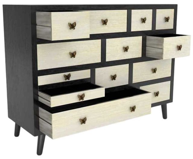 Steve Silver Co. Papillon Ebony/Washed Ivory Sideboard-2
