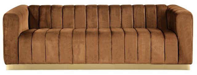 Meridian Furniture Marlon Saddle Velvet Sofa-1