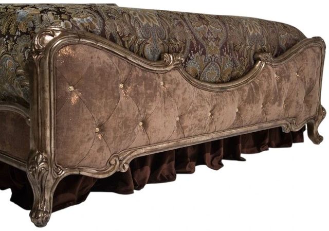 Michael Amini® Platine de Royale™ Antique Platinum/Brown California King Panel Bed-2