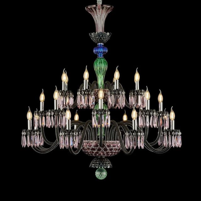 Michael Amini® Noir Black 24-Light Chandelier-1