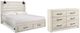 Signature Design by Ashley® Cambeck 2-Piece Whitewash King Panel Storage Bed Set-0
