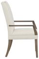 Fairfield® Customizable Entree Dining Nickel Metal Pull Tall Back Arm Chair-2
