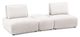 Furniture of America® Stavanger White 2-Seater with RectangleOttoman-0