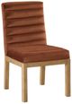 Meridian Furniture Evelyn Cognac/Natural Velvet Upholstered Side Chair-0