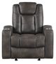Mazin Furniture McBride Brown/Grey Power Recliner Chair-1