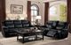 Homelegance® Bastrop Black Double Manual Reclining Sofa-1