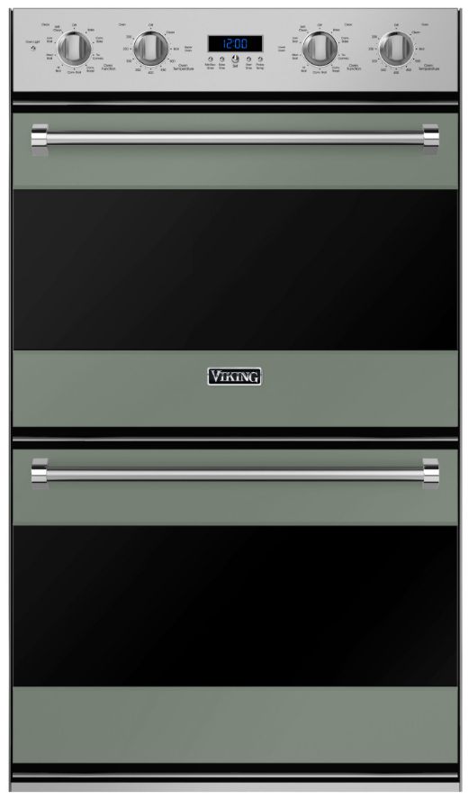 Viking® 3 Series 30" Eucalyptus Double Electric Wall Oven-0