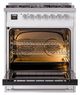 Ilve® Nostalgie II Noblesse 30" Custom RAL Color Pro Style Dual Fuel Range with Chrome Trim-2
