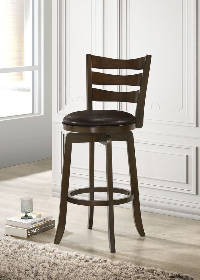 Coaster® Murphy Dark Brown/Dark Cherry Swivel Bar Stool-1