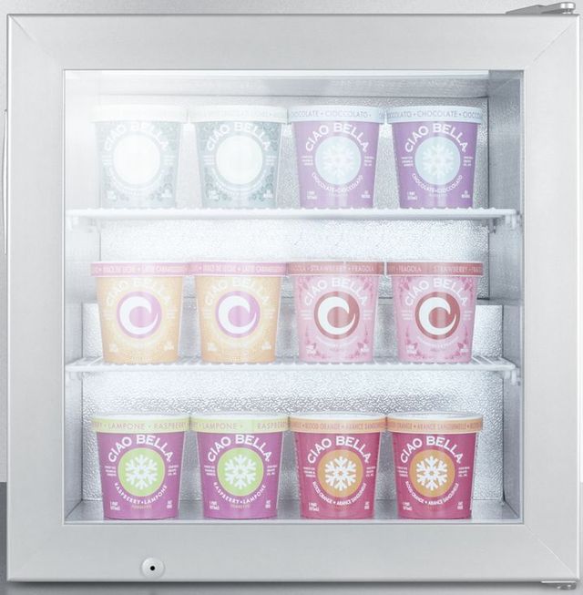 Summit Commercial® 24" 2.0 Cu. Ft. Stainless Steel Frame Compact All Freezer-2