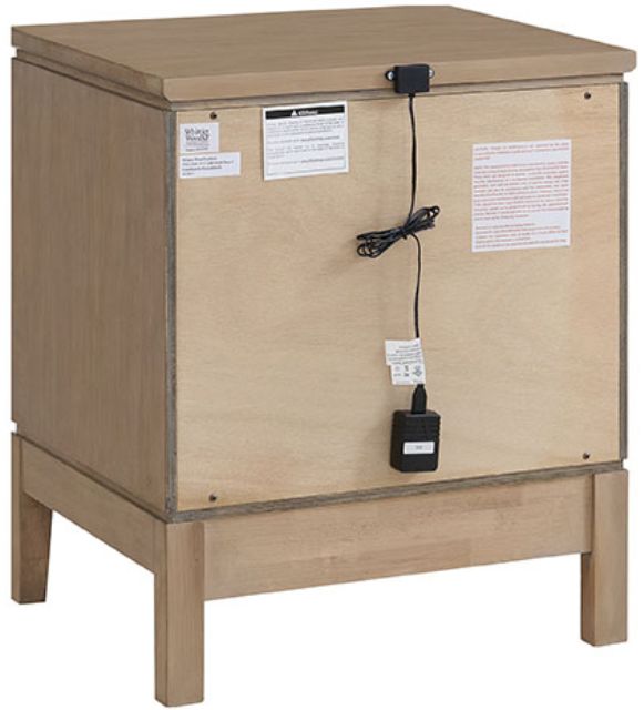 Whittier Wood® Furniture Bailey Almond Nightstand-3