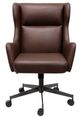 Leather Italia™ Ashton Franklin Black/Brown Office Swivel Chair-1
