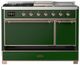 Ilve® Majestic III 48" Emerald Green Pro Style Dual Fuel Liquid Propane Range with French Top and Copper Trim-2