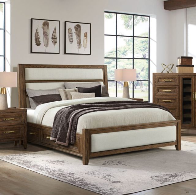 Intercon Marlow Beautiful Sable/Beige King Storage Panel Bed-1