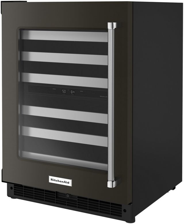 KitchenAid® 24" Black Stainless Steel Wine Cooler-3