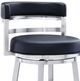 Armen Living Madrid Black 26" Counter Stool-3