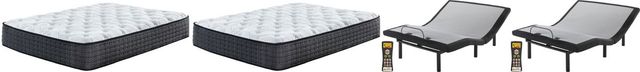 Sierra Sleep® by Ashley® Limited Edition 4-Piece Hybrid Plush and Best Adjustable Base Split King Mattress Set-0