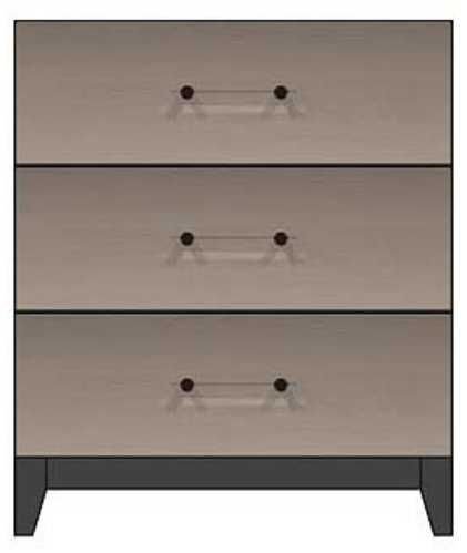 Country View Woodworking Customizable American Modern 28" Solid 3-Drawer Wood Legs Bedside Chest-0