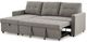 Titus Furniture Grey Pull-Out Sofa Sleeper Sectional and Reversible Chaise -0