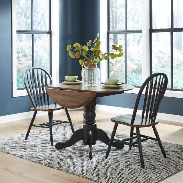 Liberty Furniture Carolina Crossing 3-Piece Antique Honey/Black Drop Leaf Dining Set-1