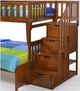 Night & Day Furniture™ Peppermint Cherry Twin/Full Stair Bunk Bed-1