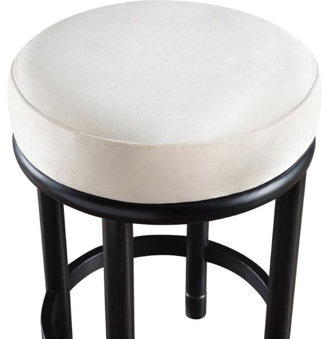 Meridian Furniture Monette Cream/Black Upholstered Counter Stool-2