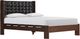 Four Hands Halston Heirloom Black/Terra Brown Ash Queen Upholstered Panel Bed-0