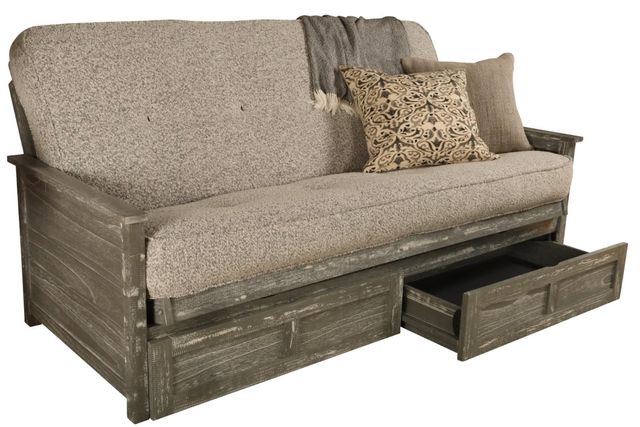 Kodiak Furniture Lexington Canton Gray/Weathered Gray Full Storage Futon with Mattress-0