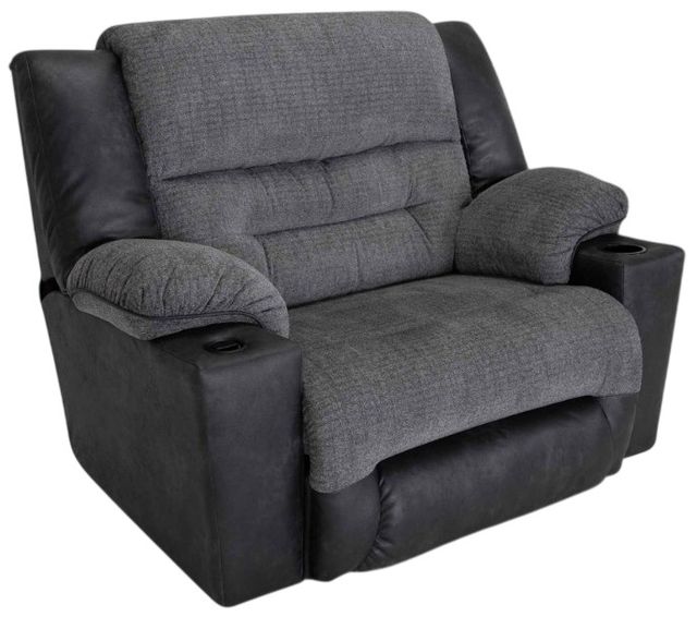 Franklin™ Grant Silverton Charcoal Fabric Power Rocker Recliner-4