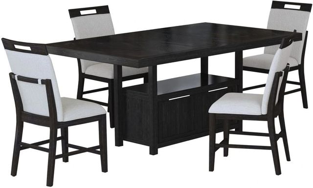 Elements International Transcend 5-Piece Charcoal Counter Dining Set-0