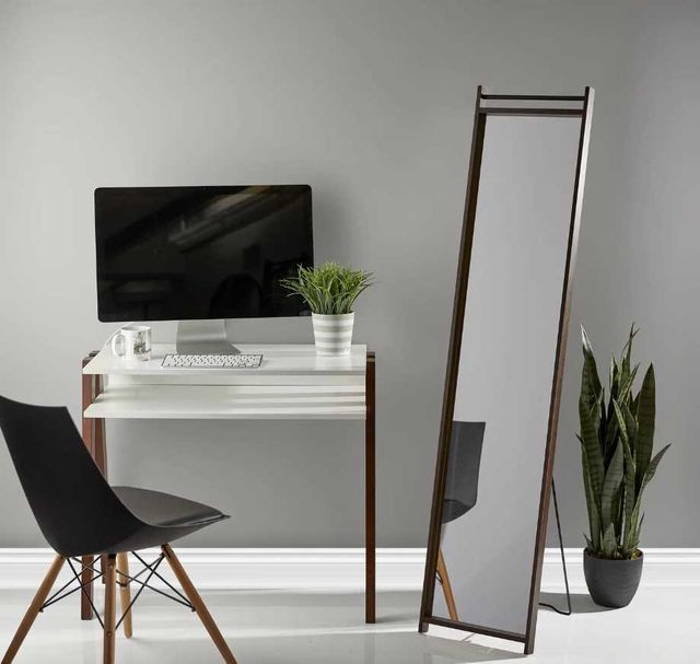 Adesso® Abigail Black/Walnut Floor Mirror-4